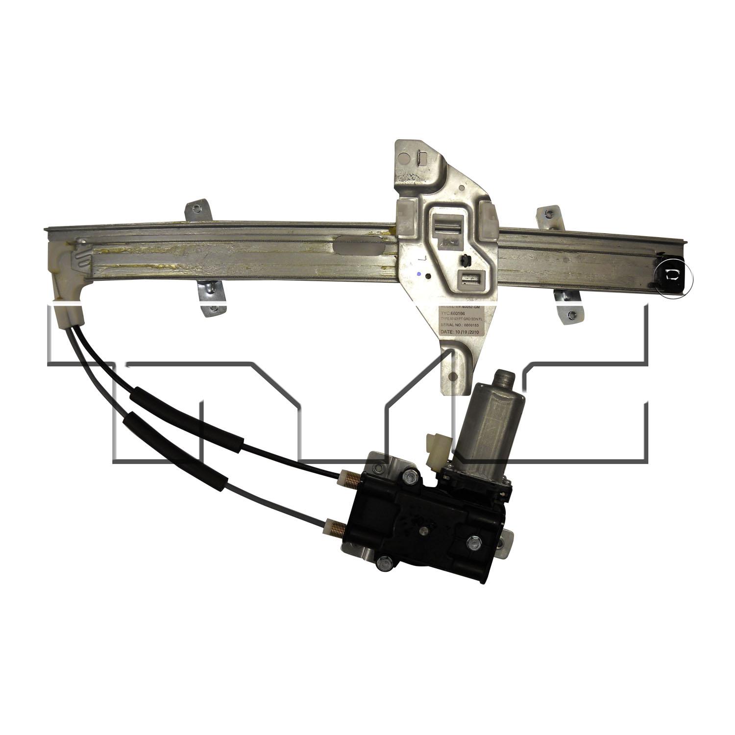 TYC 660166 - Power Window Motor and Regulator Assembly TYC 660166 Power Window Motor and Regulator Assembly product image 1 of 3
