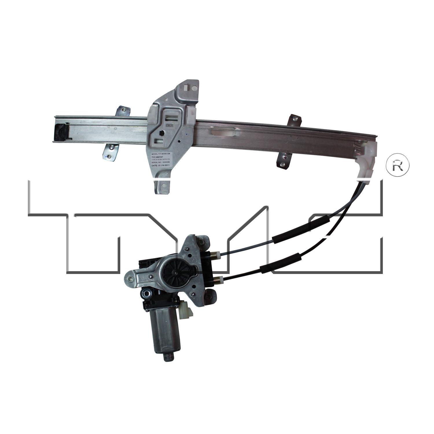 TYC 660167 - Power Window Motor and Regulator Assembly TYC 660167 Power Window Motor and Regulator Assembly product image 1 of 3