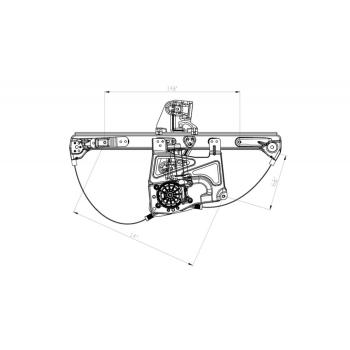 2000 Cadillac DeVille Power Window Motor and Regulator Assembly Front Left TYC 660424 image 1 of 1