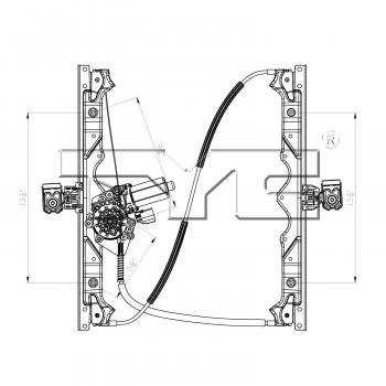 2010 Jeep Grand Cherokee Power Window Motor and Regulator Assembly Front Right TYC 660429 image 4 of 4