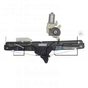 2009 Chrysler Sebring Power Window Motor and Regulator Assembly Rear Right TYC 660473 image 1 of 2