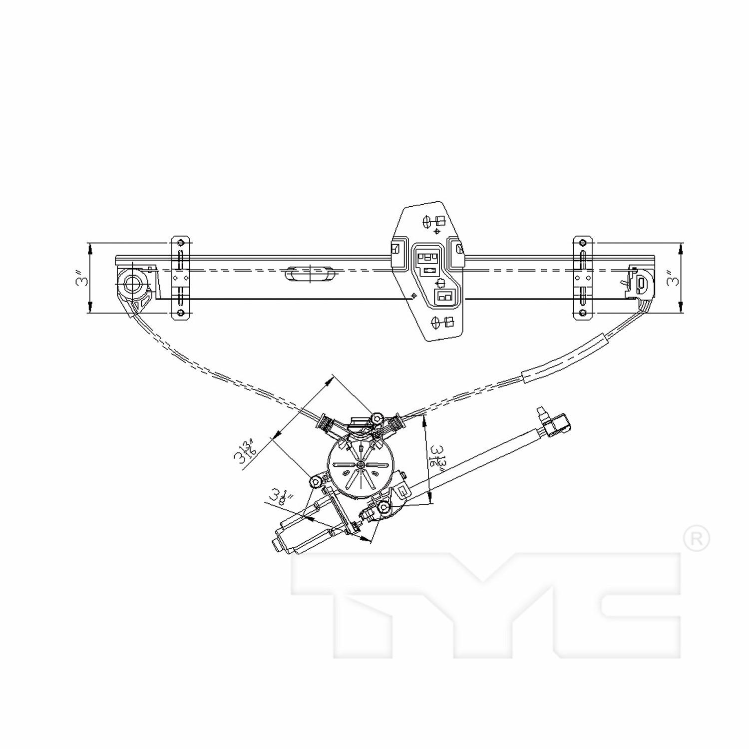 TYC 660501 - Power Window Motor and Regulator Assembly TYC 660501 Power Window Motor and Regulator Assembly product image 4 of 4