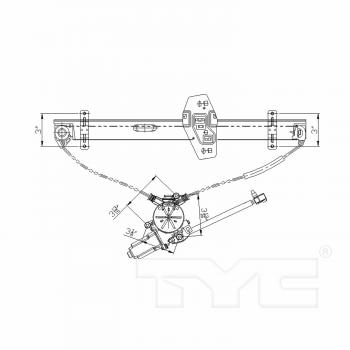 2008 Honda Pilot Power Window Motor and Regulator Assembly Rear Right TYC 660501 image 4 of 4