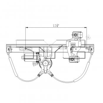 2008 Pontiac Grand Prix Power Window Motor and Regulator Assembly Rear Right TYC 660509 image 1 of 3