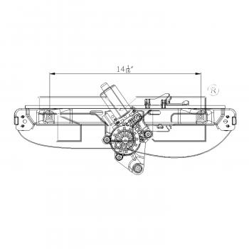 2012 Chevrolet Malibu Power Window Motor and Regulator Assembly Rear Left TYC 660512 image 3 of 3