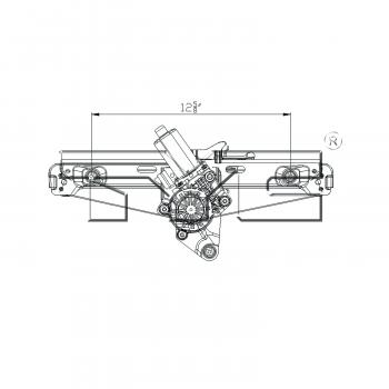 2006 Chevrolet Malibu Power Window Motor and Regulator Assembly Rear Left TYC 660514 image 4 of 4