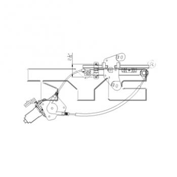 2005 Dodge Stratus Power Window Motor and Regulator Assembly Rear Right TYC 660515 image 4 of 4