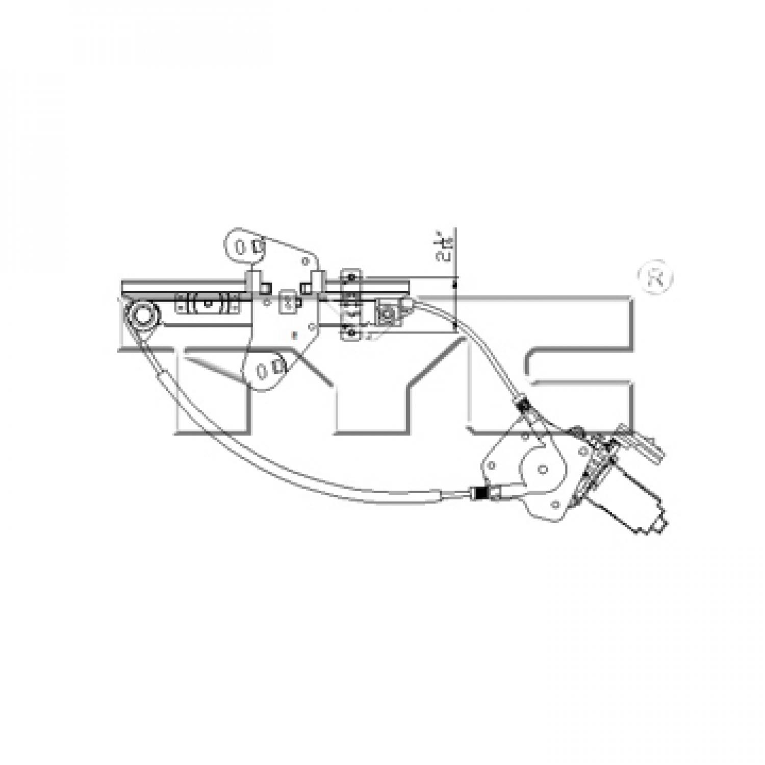 TYC 660516 Power Window Motor and Regulator Assembly product image 5 of 5