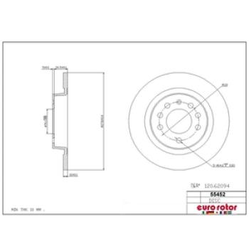 2009 Pontiac Solstice Disc Brake Rotor Rear Ultra 55452 image 1 of 1
