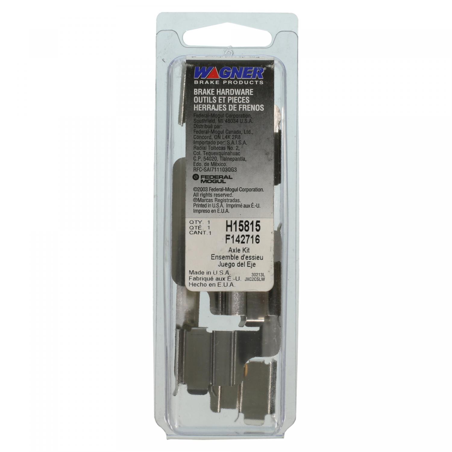 Wagner Brake H15815 Disc Brake Hardware Kit product image 1 of 2