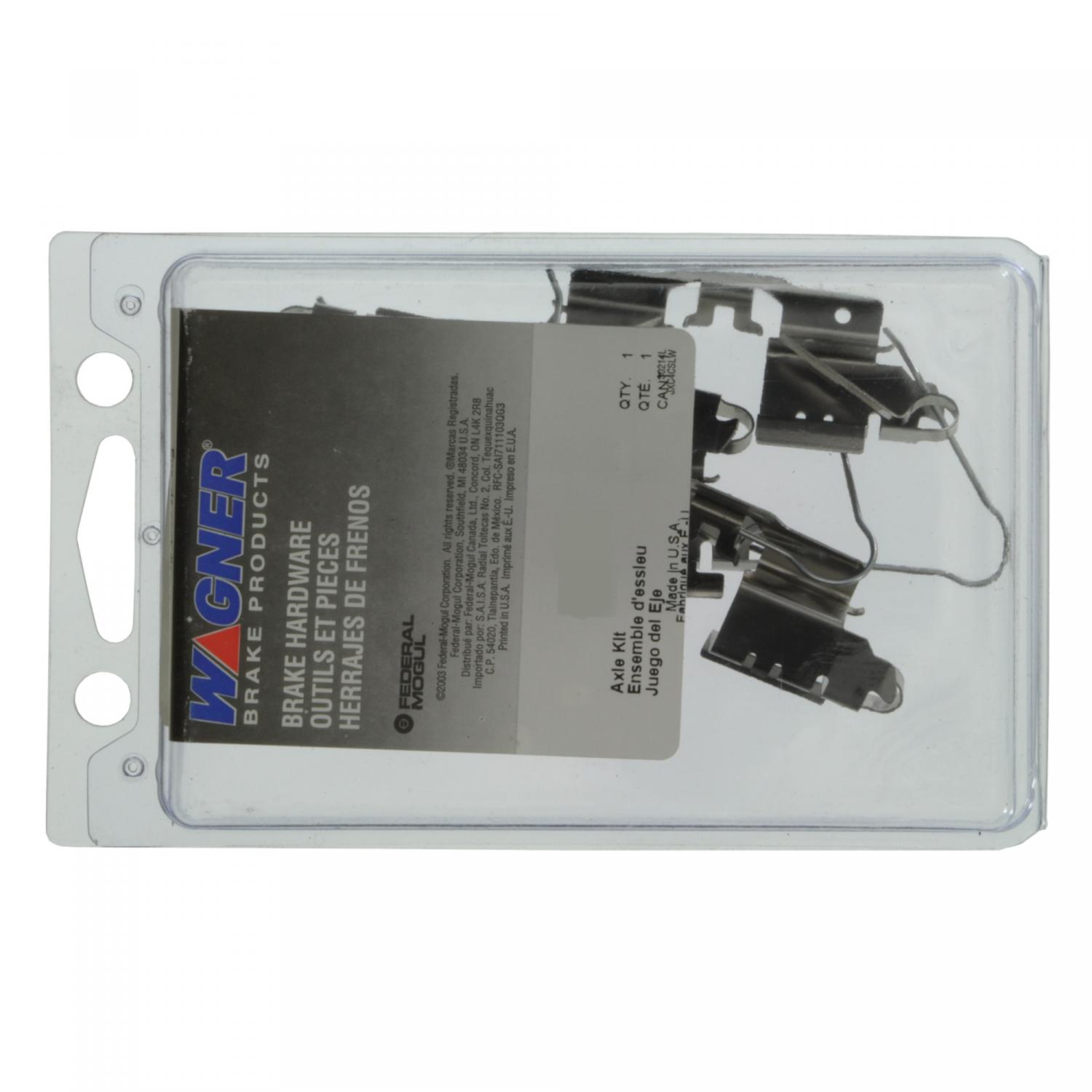 Wagner Brake H15822 - Disc Brake Hardware Kit Wagner Brake H15822 Disc Brake Hardware Kit product image 1 of 2