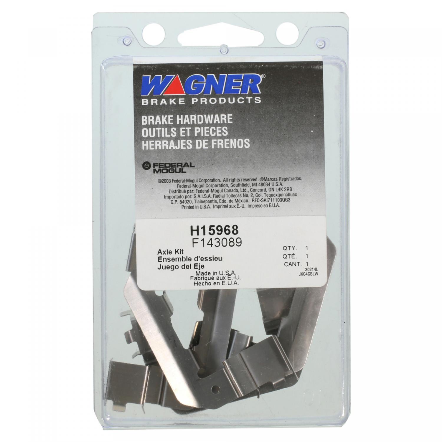 Wagner Brake H15968 - Disc Brake Hardware Kit Wagner Brake H15968 Disc Brake Hardware Kit product image 1 of 2