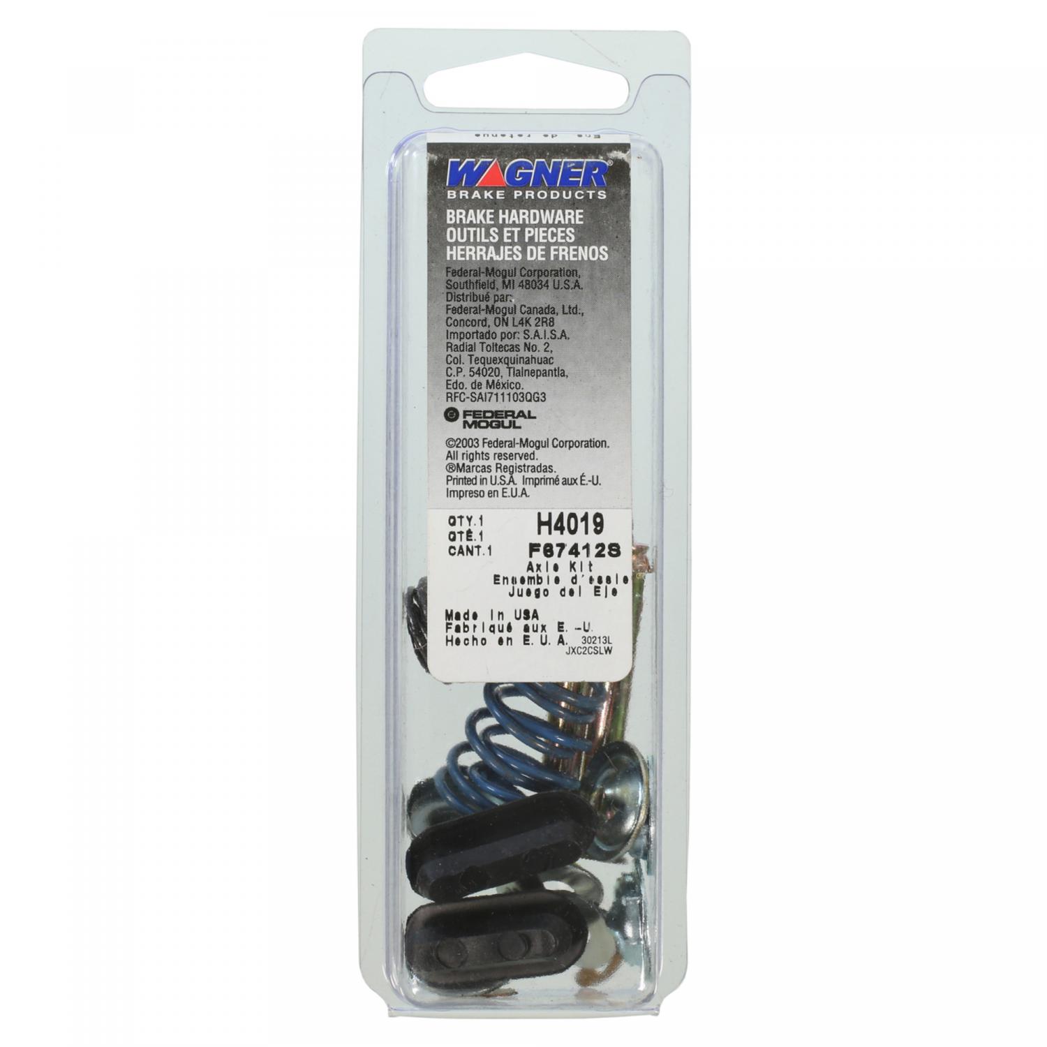 Wagner Brake H4019 Brake Hold Down Spring Kit product image 1 of 2