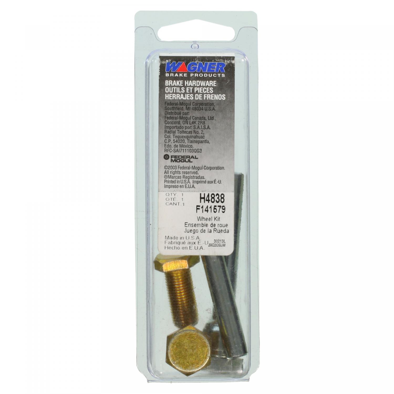 Wagner Brake H4838 Disc Brake Caliper Bolt product image 1 of 2