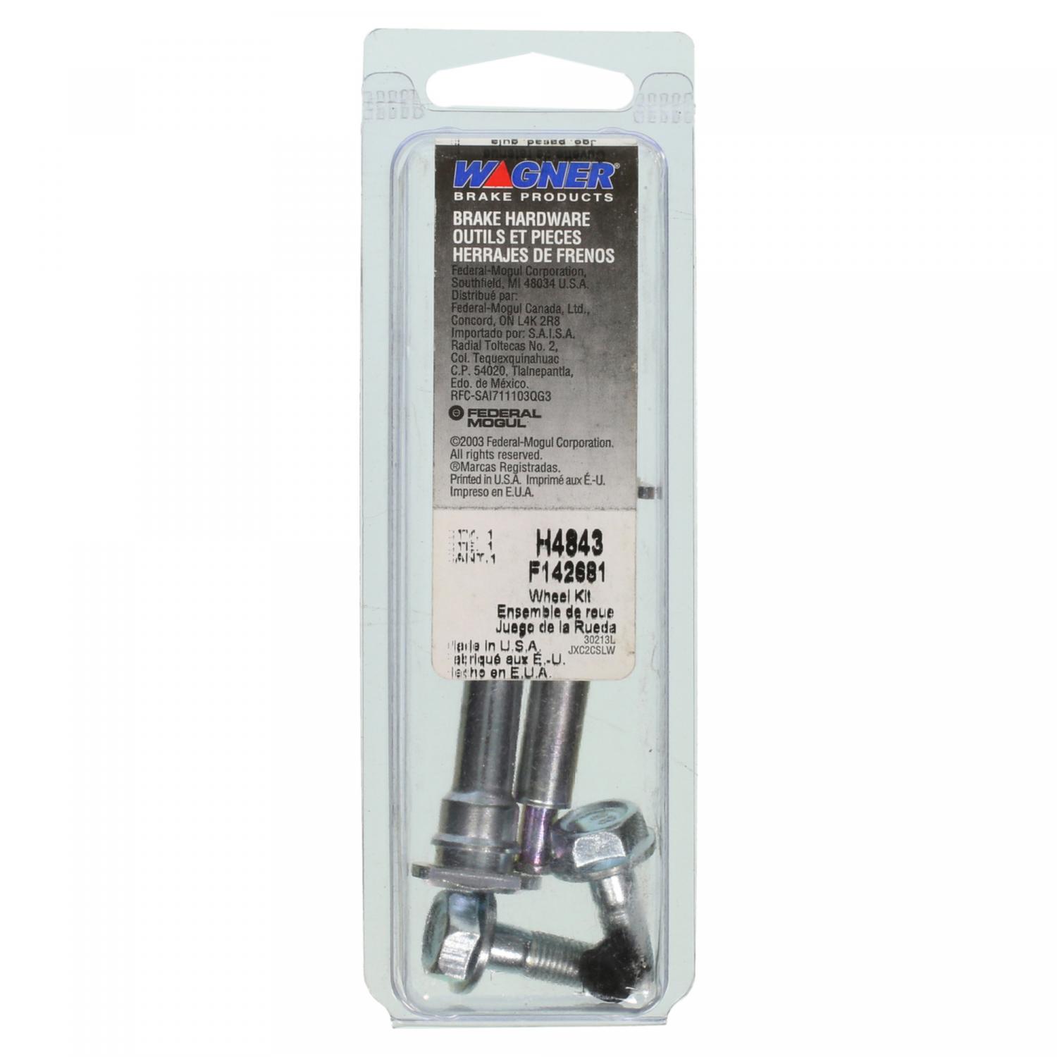 Wagner Brake H4843 Disc Brake Caliper Bolt product image 1 of 2