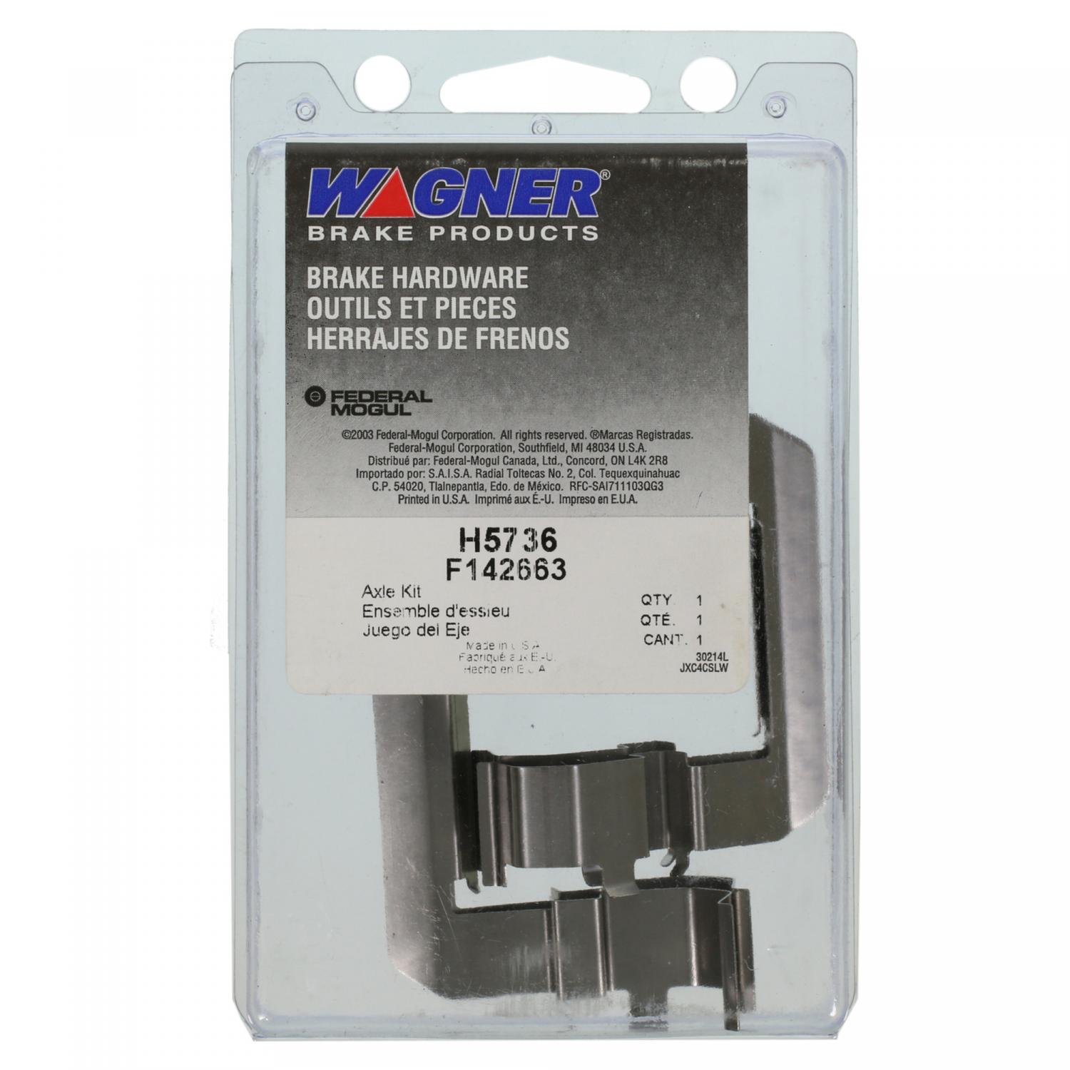Wagner Brake H5736 - Disc Brake Hardware Kit Wagner Brake H5736 Disc Brake Hardware Kit product image 1 of 2