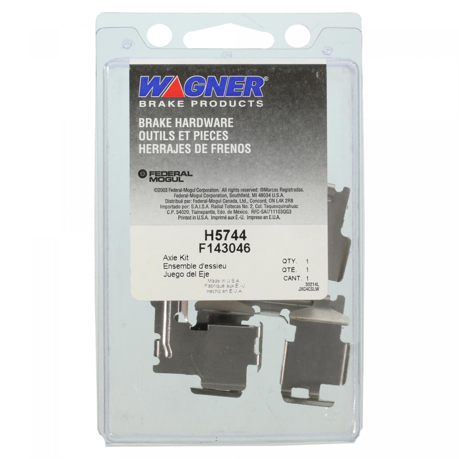 Wagner Brake H5744 - Disc Brake Hardware Kit Wagner Brake H5744 Disc Brake Hardware Kit product image 1 of 2