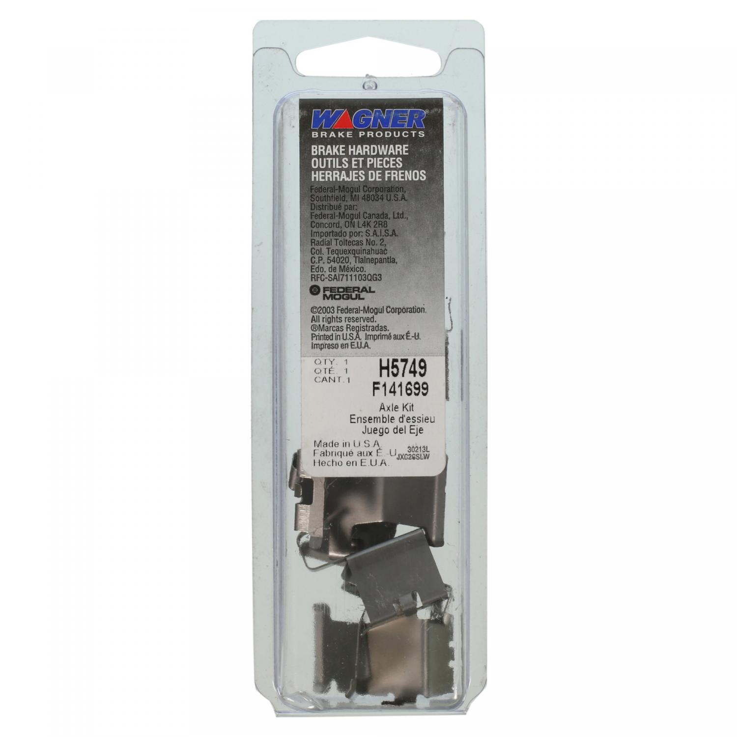 Wagner Brake H5749 - Disc Brake Hardware Kit Wagner Brake H5749 Disc Brake Hardware Kit product image 1 of 2