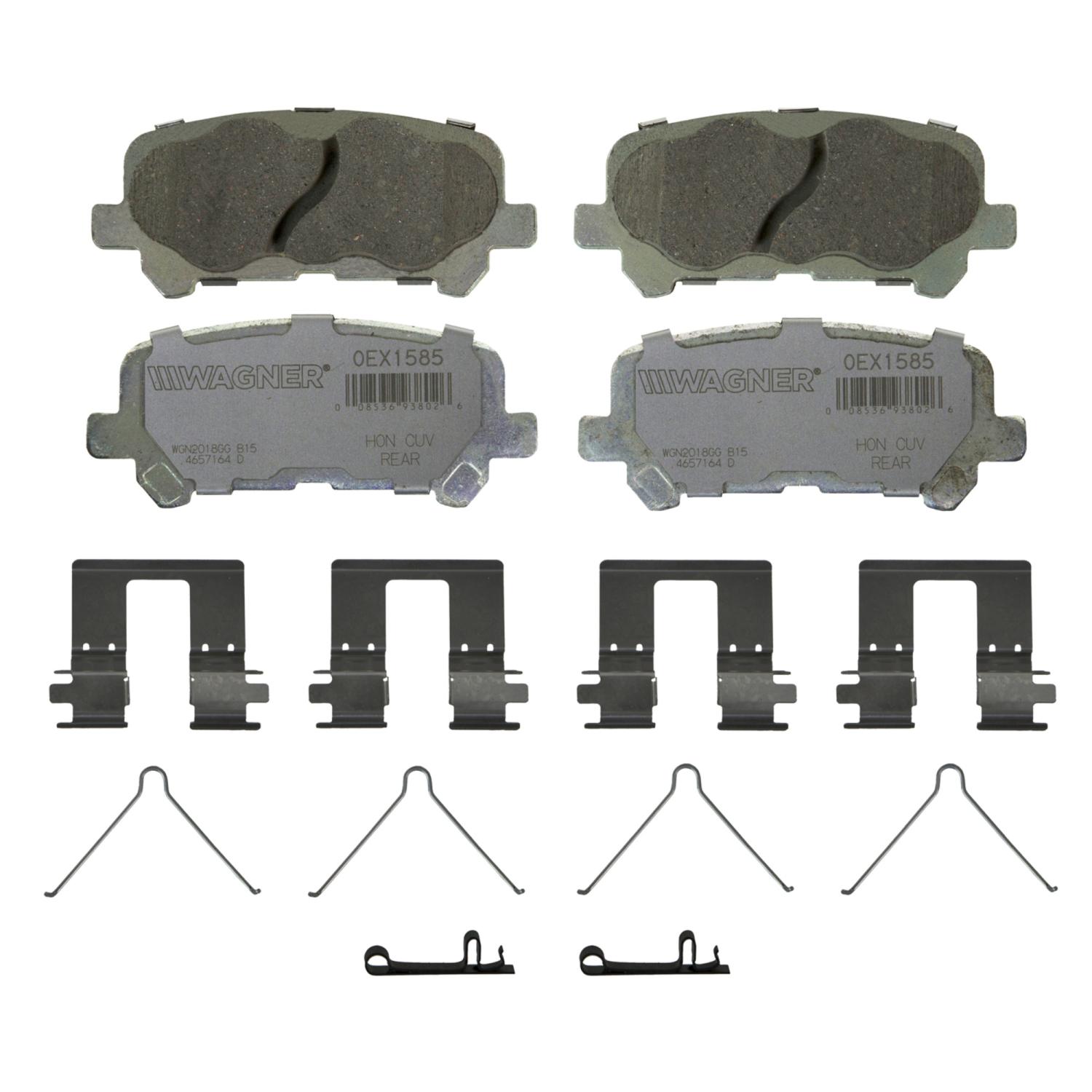 Wagner Brake OEX1585 - Disc Brake Pad Wagner Brake OEX1585 Disc Brake Pad product image 1 of 1
