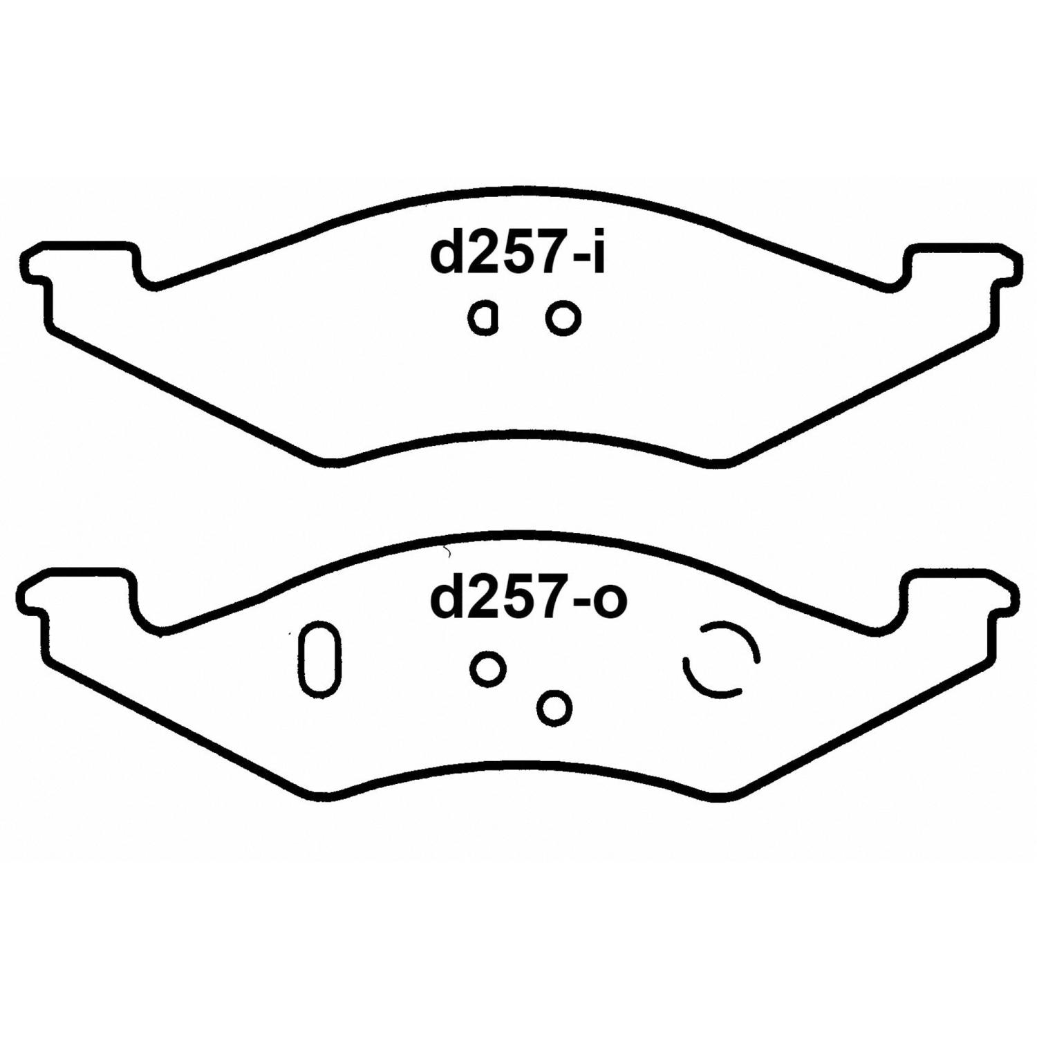 Wagner Brake PD257 - Disc Brake Pad Wagner Brake PD257 Disc Brake Pad product image 1 of 1